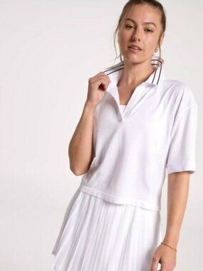 Calia Women's Seamless Polo in Pure White size  NWT